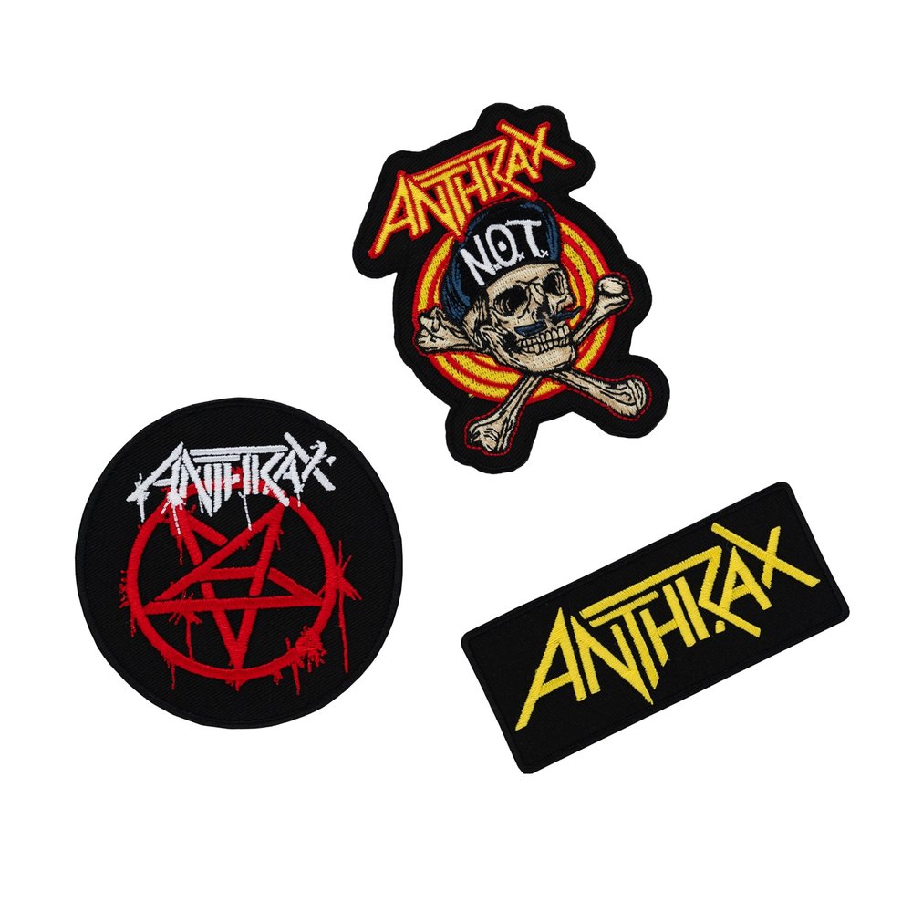 Grupo Erik Anthrax - Set Of 3 Patches Ensemble de patchs de vêtements - Multicolore